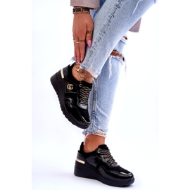 S.Barski Sportskor i läder, dam, svart Rebeca 4