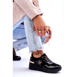 S.Barski Sportskor i läder, dam, svart Rebeca 6