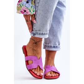 PS1 Klassiska mockatofflor för kvinnor Lila Evana purpur 1