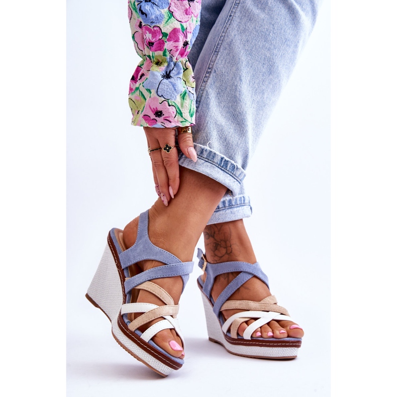 Kilsandaler med ränder Blå Ellen 2