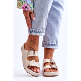 Dam ZAXY HH285149 Släta tofflor ljusbeige 1