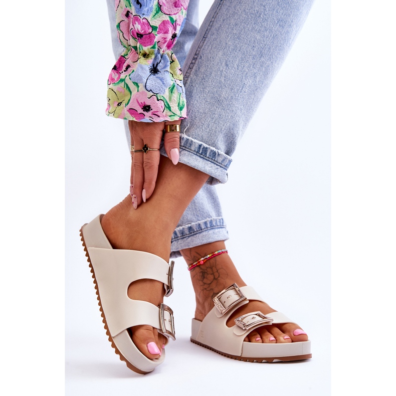 Dam ZAXY HH285149 Släta tofflor ljusbeige 2