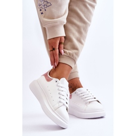 Sportskor för kvinnor på glittrande vit-rosa plattform Eliso 2