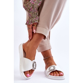 Plattformtofflor för kvinnor med dekoration Vit Beneca 2