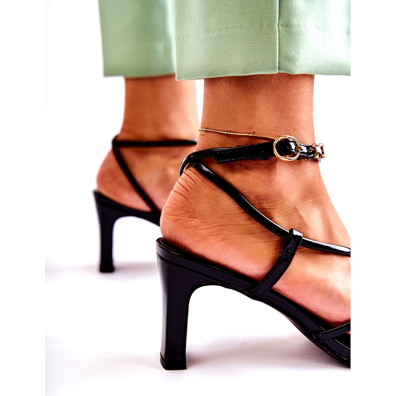 Kvinnors målade svarta sandaler svarta 1