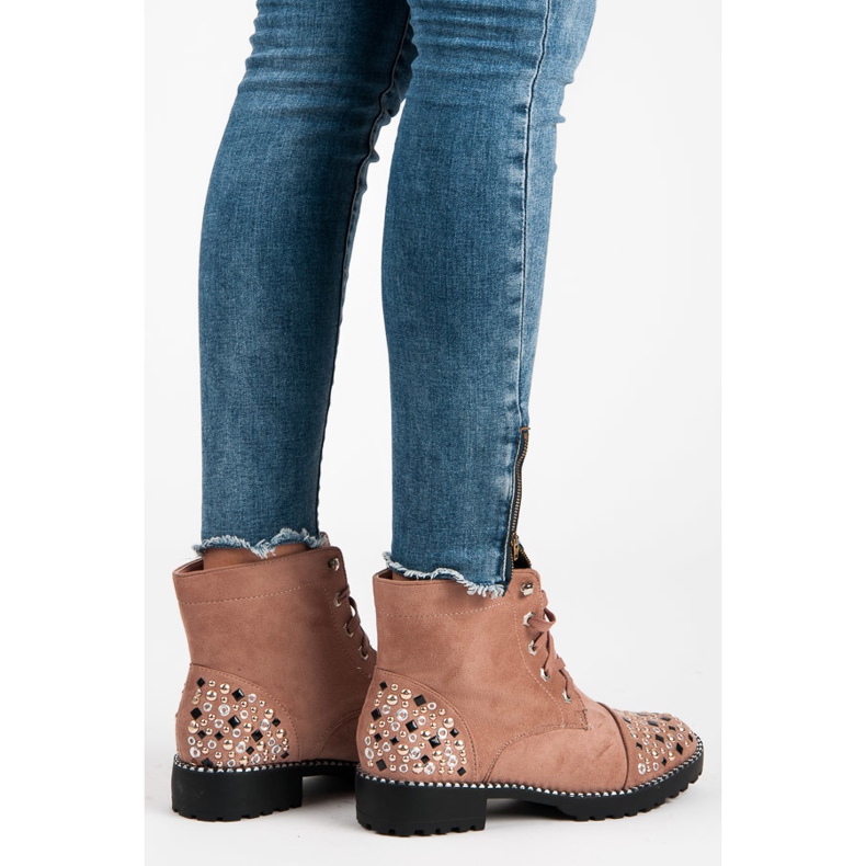 Ideal Shoes Mockanarbetare rosa 2