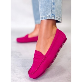 BM Anaya Fuchsia loafers i mocka för kvinnor rosa 1