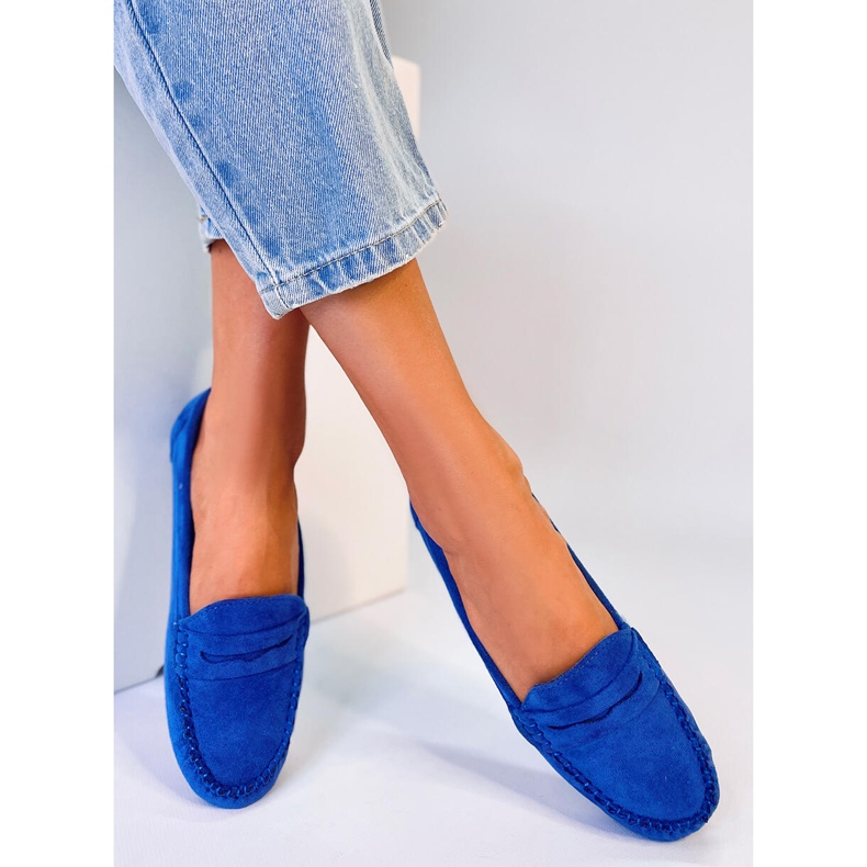BM Loafers för damer från Anaya Blue mocka blå 2