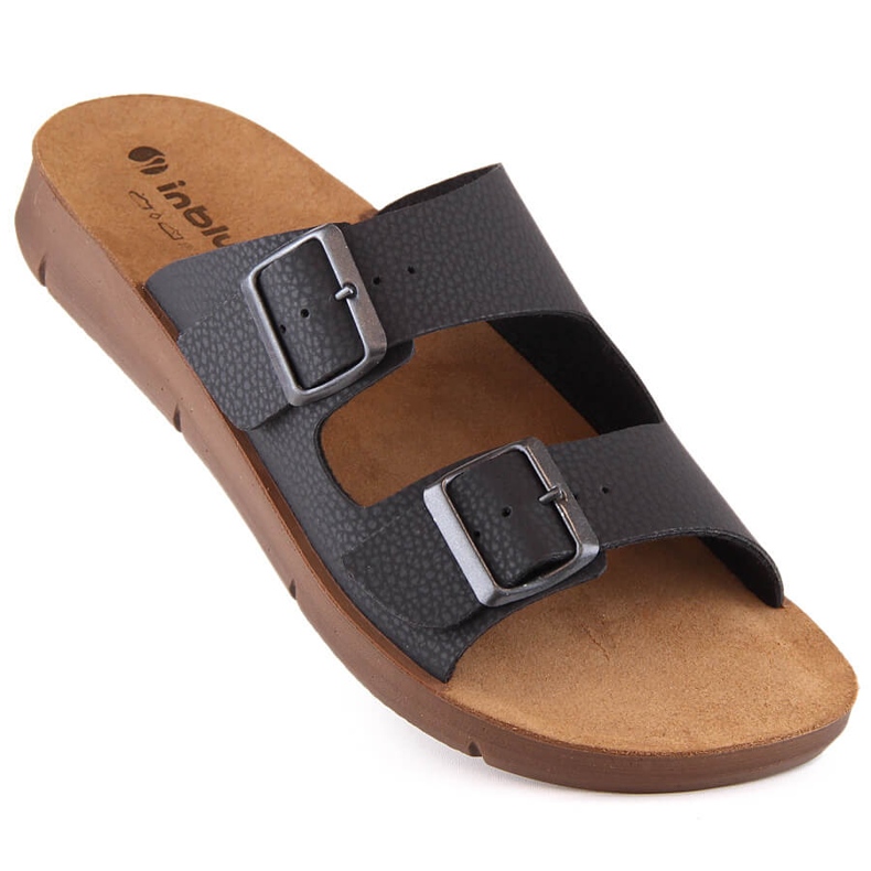 Bekväma herrtofflor med svarta spännen Inblu CM000028-014 1