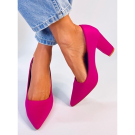 BM Eilish Fuchsia Chunky Heel Pumps rosa 1