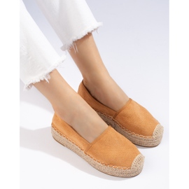Kvinnors mocka espadrillor Shelovet camel brun 1