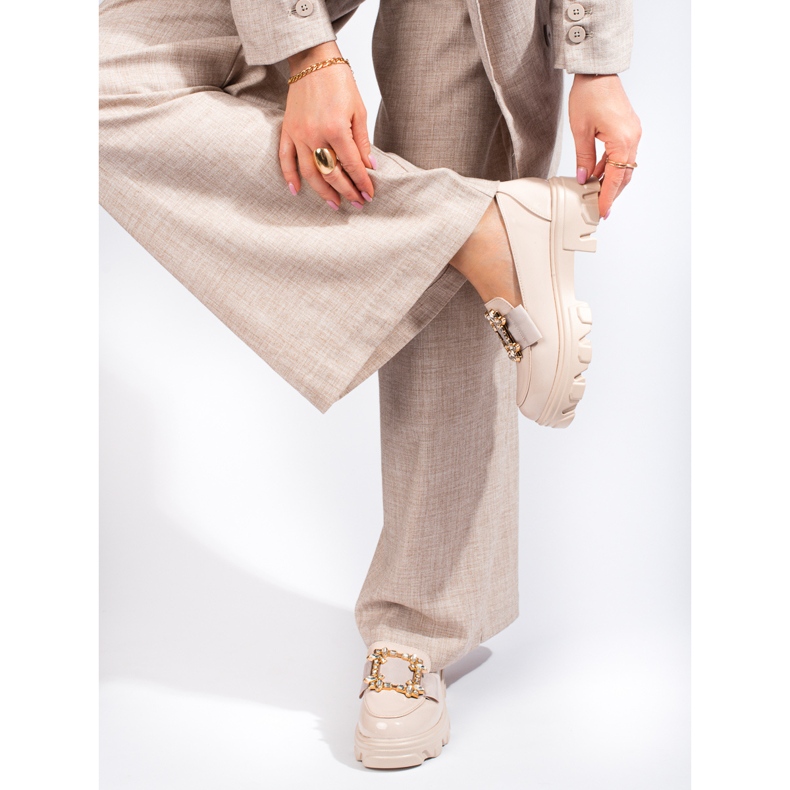 W. Potocki Beiga damskor med Shelovet-spänne beige 2