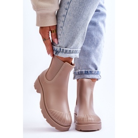 BM Carme Beige Gummi Slip-on Booties 1