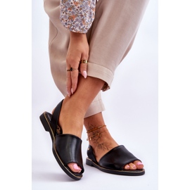 Lemar Alivia Svart Läder Slip On Sandaler 2