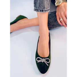 Ballerinor med Batten Green Mandeltå grön 2