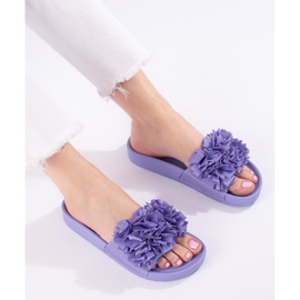 Lila flip flops på Shelovet-plattformen violett 1
