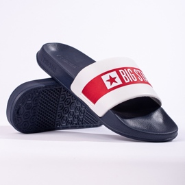 Lätta herrtofflor Big Star LL174455 marinblå vit 1