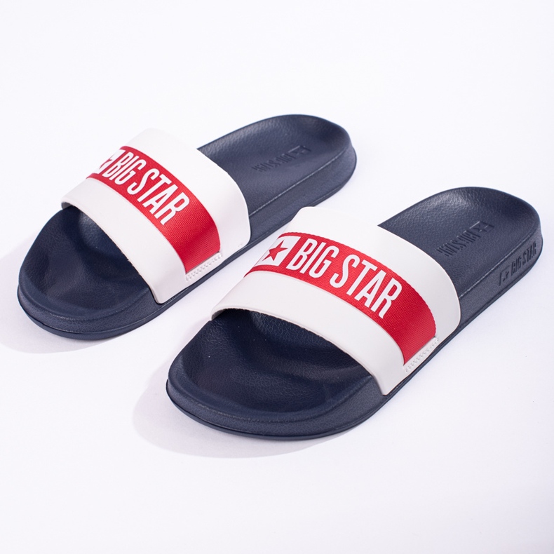 Lätta herrtofflor Big Star LL174455 marinblå vit 2