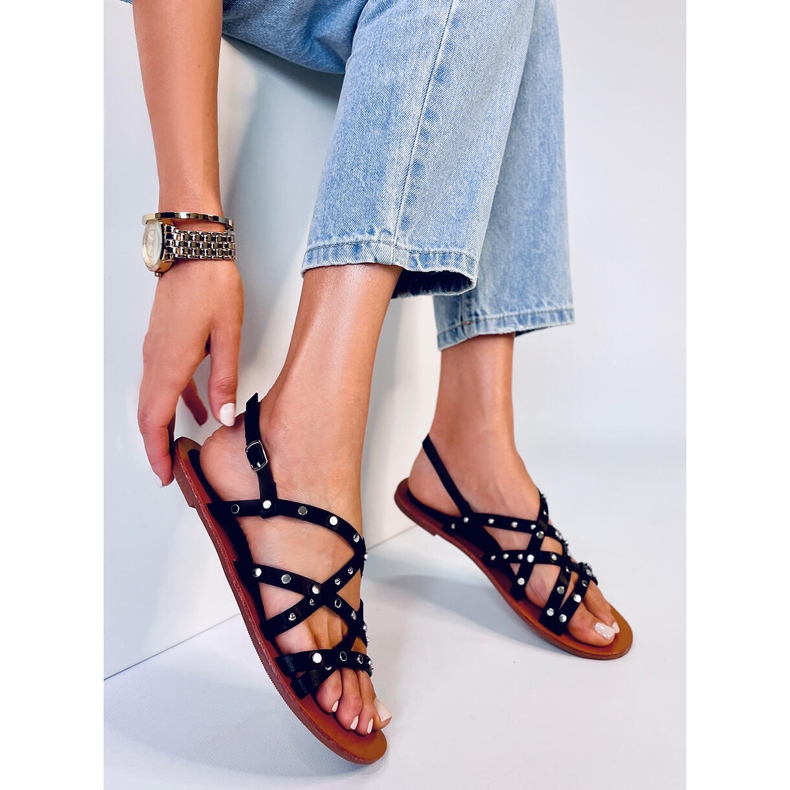 Capriati svarta romerska sandaler 2