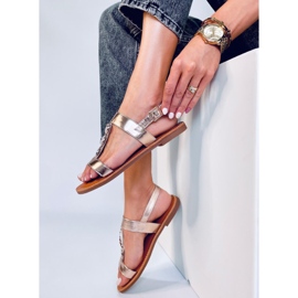 BM Damsandaler med metalliska Cheek Champagne rosa 2