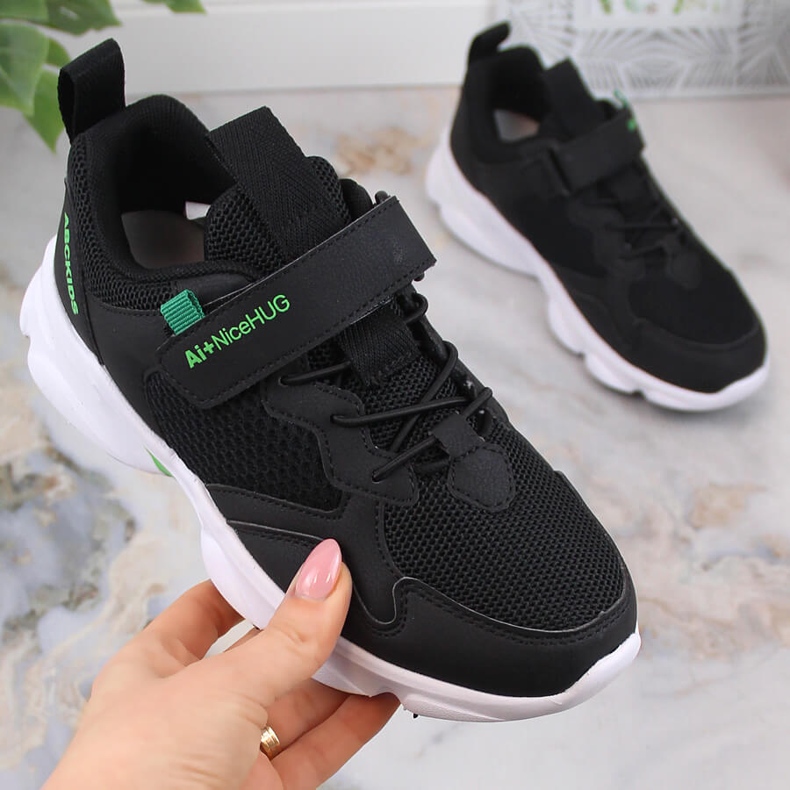 Atletico Sportskor för barn med kardborre svart AbcKids B012310219 1