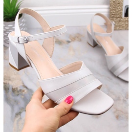 Dam eleganta grå sandaler på stolpen Sergio Leone SK897 1