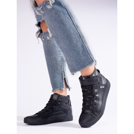 Svarta höga sneakers för kvinnor Big Star V274542 1