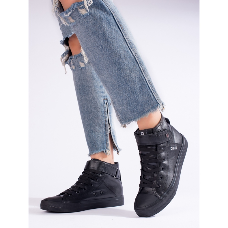 Svarta höga sneakers för kvinnor Big Star V274542 1