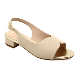 Sergio Leone SK829 Klackade sandaler Beige 1