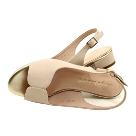 Sergio Leone SK829 Klackade sandaler Beige 5