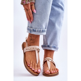 PG1 Damsandaler med kedja Beige Jessica 1