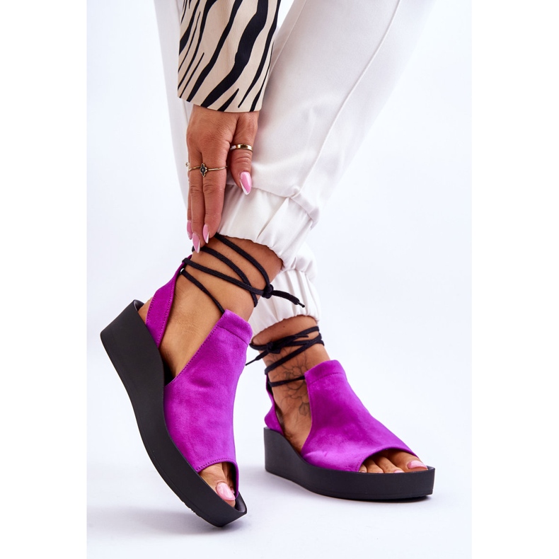 Mocka Wedge Sandaler Nicole 2743/067 Fuchsia rosa 2