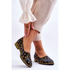 Läderskor Maciejka Gula Blommor 05035-38 Svart 2