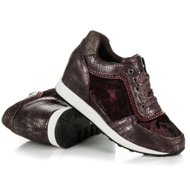 Kylie Wedge Sneakers Med Claret Print röd 1