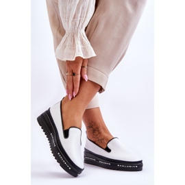 S.Barski Slip-On Läder Platform Sneakers Vit Madeline 2