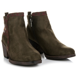 Kylie Stövlar med etniskt mönster grön 2