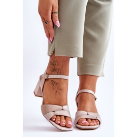 Sergio Leone SK898 Sandaler med låg klack Beige 1