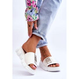 Vinceza Platformtofflor för kvinnor med beige Monroe-dekoration 2