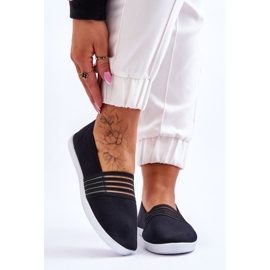 S.Barski Slip-On Textile Sneakers för kvinnor Svart Lilis 1