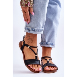 Platta sandaler för kvinnor S.Barski KV-541-120 Svart 1