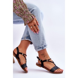 Platta sandaler för kvinnor S.Barski KV-541-120 Svart 2