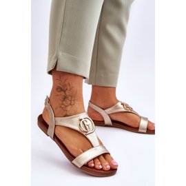 Platta sandaler S.Barski KV-5541-32 Guld gyllene 2