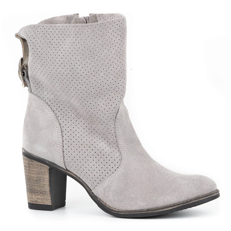 Olivier Sophia grå stövlar i öppet skinn 1