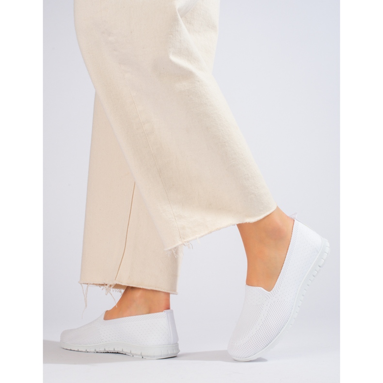 W. Potocki Kvinnors vit slip on textil Potocki 1