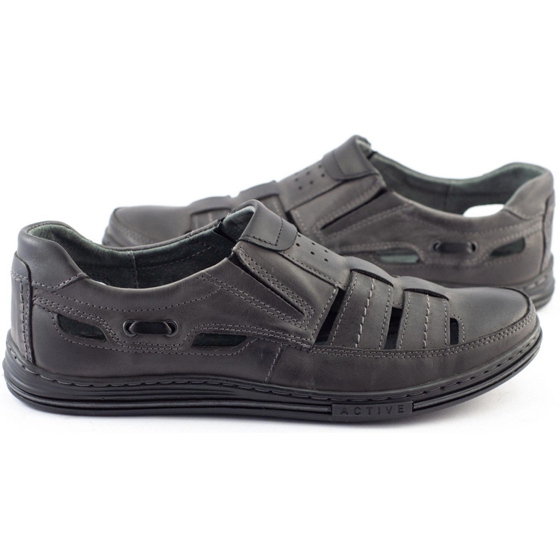 Polbut Herr openwork skor 06 för sommargrå 2