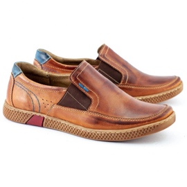 KOMODO Loafers för män 912 röda mångfärgad 2