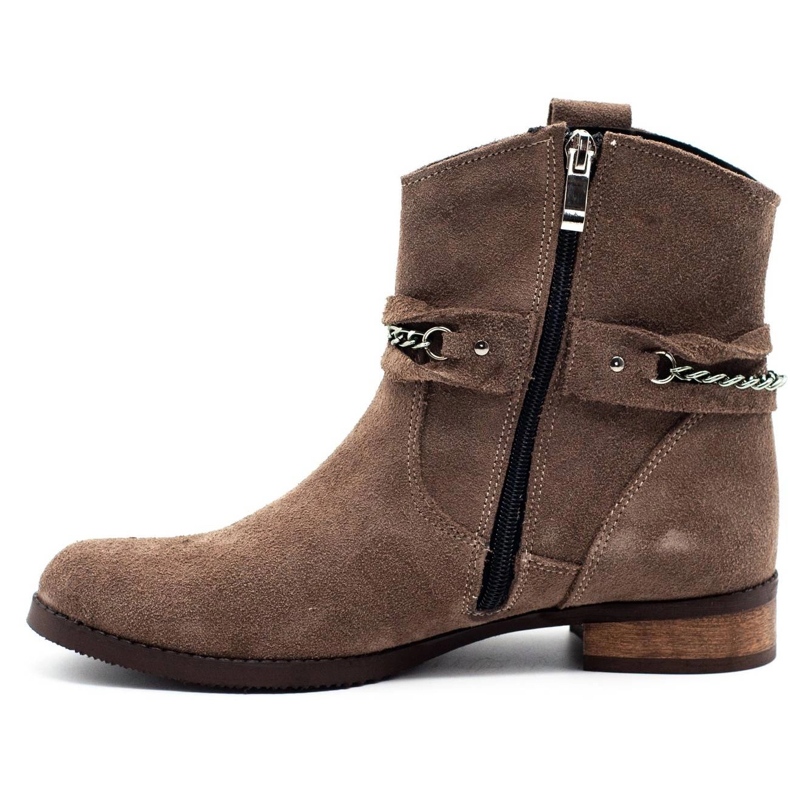 Olivier Kvinnors isolerade stövlar med kedja Luna beige 1