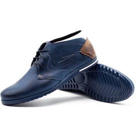 Polbut Herrisolerade skor C37F marinblått med vitt mångfärgad 3