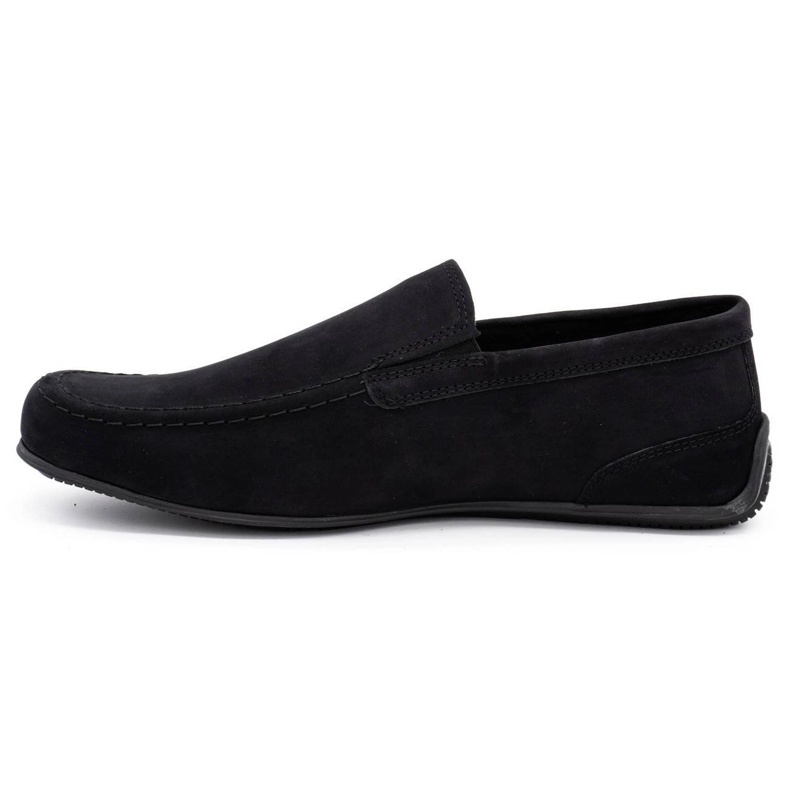Polbut Män läder loafers 2105 svart nubuck 1