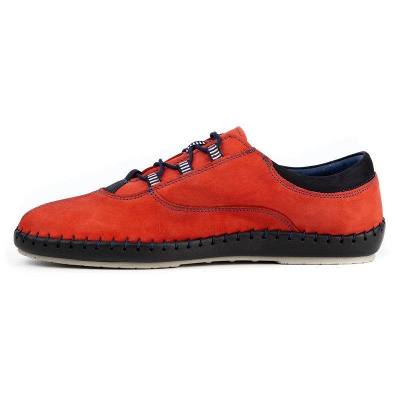 Olivier Casual herrskor 312K röd nubuck 1
